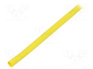 Heat shrink sleeve; glueless,flexible; 2: 1; 4.8mm; L: 10m; yellow 