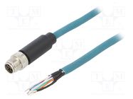 Plug; M12; PIN: 8; male; X code-ProfiNET; IP67; 48V; 500mA; straight BULGIN