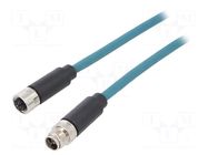 Cable: for sensors/automation; PIN: 8; male; M12 male,M12 female BULGIN