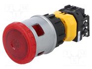 Switch: emergency stop; 30mm; Stabl.pos: 2; NC x4; red; LED; 24V IDEC