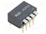 Switch: DIP-SWITCH; ON-OFF; 0.1A/24VDC; Pos: 2; -30÷85°C; THT; 50mΩ 