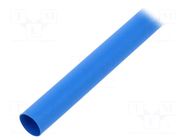 Heat shrink sleeve; glueless,flexible; 2: 1; 9.5mm; L: 1.2m; blue TE Connectivity