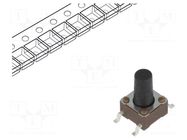 Microswitch TACT; SPST-NO; Pos: 2; 0.05A/24VDC; SMT; none; OFF-(ON) TE Connectivity