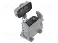 Enclosure for connectors: HDC; size 10A; Han® A; IP65; with latch HARTING