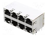 connector STK MJ ASSY,8POS,2X4,SHLD,CAT5 TE Connectivity