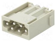 Connector: HDC; module; male; 16A; 500V; Han-Modular®; PIN: 6 HARTING