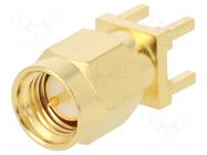 Connector: SMA; plug; male; straight; 50Ω; THT; for cable; PTFE AMPHENOL RF