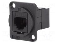 Coupler; FT; Cat: 3; 6p4c; RJ11 socket,both sides; 19x24mm; plastic CLIFF