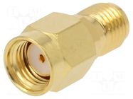 Coupler; RP-SMA female,SMA female; reverse; straight; 50Ω; PTFE AMPHENOL RF