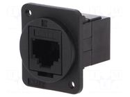 Coupler; FT; Cat: 3; 6p4c; RJ11 socket,both sides; 19x24mm; plastic CLIFF