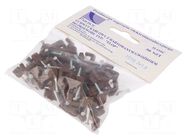 Holder; brown; for flat cable,YDYp 3x1,5; 50pcs; with a nail PAWBOL