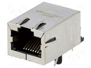 Connector: RJ45; socket; PIN: 8; shielded; Layout: 8p8c; THT; angled BEL FUSE