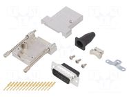 Connector: D-Sub; PIN: 15; plug; male; crimped; for cable; black ENCITECH