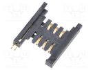 Connector: for cards; SIM; without ejector; SMT; gold flash; PIN: 6 ATTEND