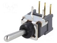Switch: toggle; Pos: 2; SPDT; ON-ON; 0.01A/28VAC; 0.01A/28VDC; B NKK SWITCHES
