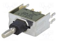 Switch: push-button; Pos: 2; SPDT; 1A/125VAC; 1A/30VDC; ON-(ON) NKK SWITCHES