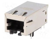 Connector: RJ45; socket; PIN: 8; shielded,PoE; Layout: 8p8c; THT BEL FUSE