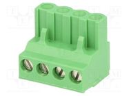 Pluggable terminal block; 5mm; ways: 4; straight; plug; female TE Connectivity