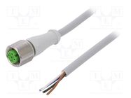 Connection lead; M12; PIN: 4; straight; 5m; plug; 250VAC; 7014; PVC MURR ELEKTRONIK