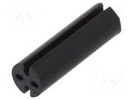 Spacer sleeve; LED; Øout: 4.8mm; ØLED: 3mm; L: 15.9mm; black; UL94V-0 DREMEC