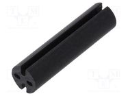 Spacer sleeve; LED; Øout: 4.8mm; ØLED: 3mm; L: 19.1mm; black; UL94V-0 DREMEC