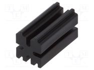 Spacer sleeve; LED; ØLED: 3mm; L: 10mm; black; UL94V-0; W: 5mm 