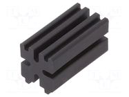 Spacer sleeve; LED; ØLED: 3mm; L: 10mm; black; UL94V-0; polyamide DREMEC