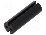 Spacer sleeve; LED; Øout: 4mm; ØLED: 3mm; L: 12.7mm; black; UL94V-0 DREMEC