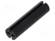 Spacer sleeve; LED; Øout: 4mm; ØLED: 3mm; L: 15.9mm; black; UL94V-0 DREMEC