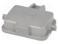 Protection cover; size 6B; Han; for latch; plastic; 44x27mm HARTING