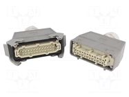 Connector: HDC; male + female; 16A; 500V; Han Kit; PIN: 24; 24+PE HARTING