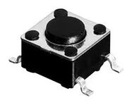 TACTILE SW, SPST-NO, 0.05A, 12V, 100GF