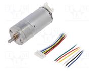 Motor: DC; with encoder,with gearbox; 6VDC; 2.7A; Shaft: D spring DFROBOT