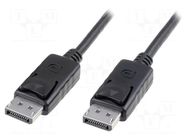 Cable; DisplayPort plug,both sides; 2m; black; DisplayPort 1.1a DIGITUS