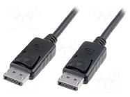Cable; DisplayPort plug,both sides; DisplayPort 1.1a; 3m; black DIGITUS