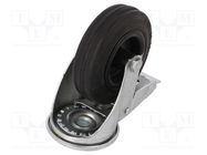 Transport wheel; Ø: 125mm; W: 37.5mm; H: 156mm; torsional with lock ELESA+GANTER