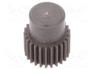 Spur gear; whell width: 16mm; Ø: 13.5mm; Number of teeth: 25; ZCL ELESA+GANTER