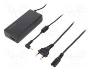 Power supply: switching; 19VDC; 4.74A; Out: 5,5/2,5; 90W; desktop QOLTEC