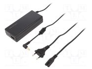 Power supply: switching; 19VDC; 4.74A; Out: 5,5/2,5; 90W; desktop QOLTEC