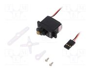 Motor: servo; 4.8÷6VDC; micro; analogue; 23.8x12.3x21.6mm; metal SpringRC