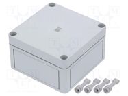 Enclosure: multipurpose; X: 110mm; Y: 110mm; Z: 66mm; PK; light grey 