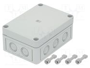 Enclosure: multipurpose; X: 94mm; Y: 130mm; Z: 57mm; PK; light grey RITTAL