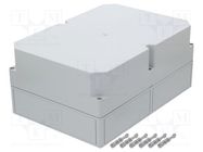 Enclosure: multipurpose; X: 254mm; Y: 360mm; Z: 165mm; PK; light grey 