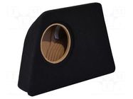 Car loudspeaker enclosure; MDF; black; 200mm; Grooving: 222mm BASSER