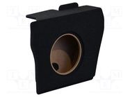 Car loudspeaker enclosure; MDF; black melange; textil; 250mm BASSER