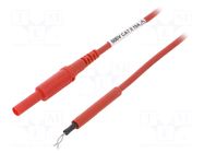 Test lead; 19A; probe tip,banana plug 4mm; Len: 0.5m; red SCHÜTZINGER