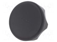 Knob; Ø: 45mm; Ext.thread: M8; 20mm; technopolymer PA; Cap: black ELESA+GANTER