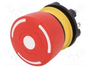 Switch: emergency stop; 22mm; Stabl.pos: 2; NC x2; red; none; IP65 EAO