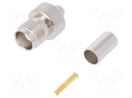Connector: TNC; plug; female; straight; 50Ω; crimped; for cable TELEGÄRTNER