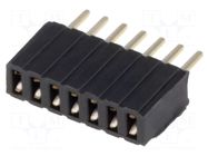 Connector: pin strips; socket; female; PIN: 7; THT; straight; 1.27mm CONNFLY